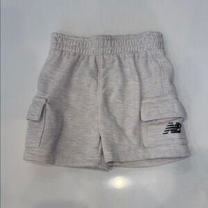 New Balance Light Gray Kids' Cargo Sweatshorts